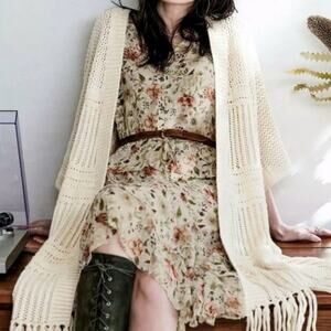 Good Hart Matilda Jane West Lynn Boho Floral Swiss Dot Midi Maxi Dress Size XL